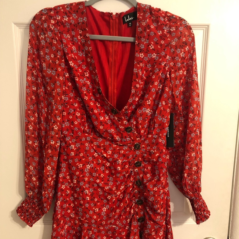Red Floral Dress